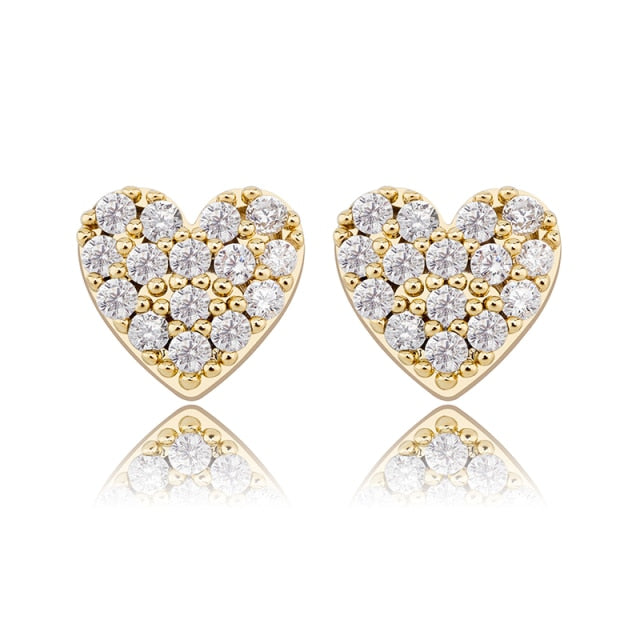 Madison Heart Shape Stud Earrings