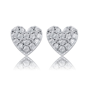 Madison Heart Shape Stud Earrings