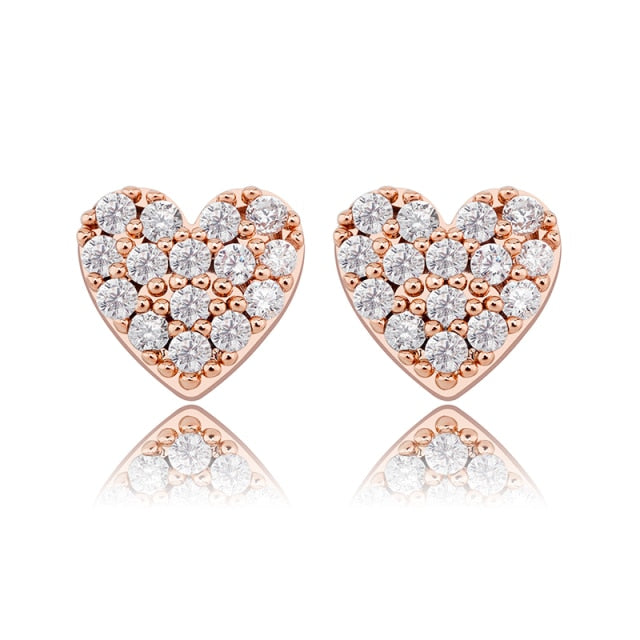 Madison Heart Shape Stud Earrings