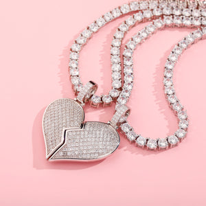 Everly Magnetic Heart Tennis Necklace