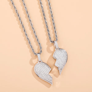 Magnetic Heart With Rope Chain Necklaces Men/Women Couples/Friendship