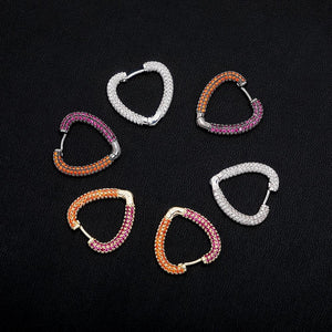 Fiery Heart Earrings