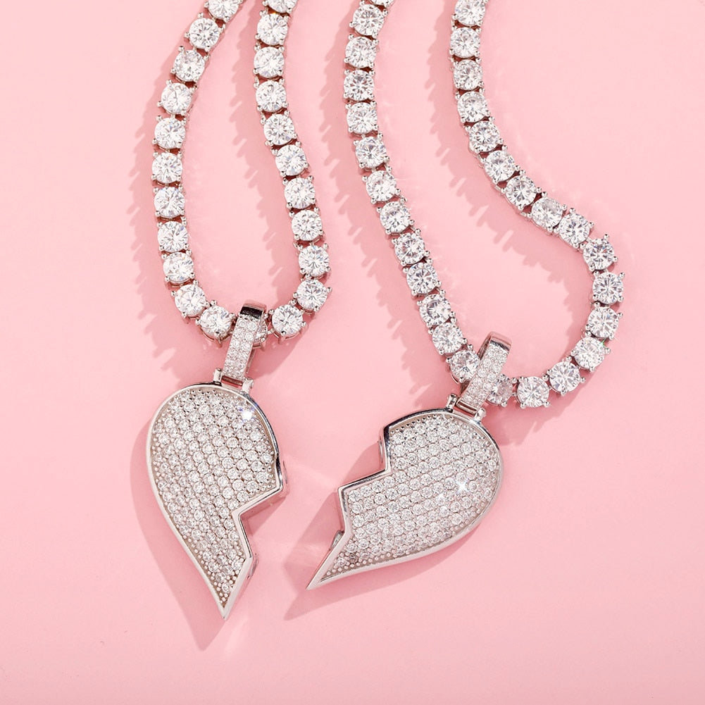 Everly Magnetic Heart Tennis Necklace