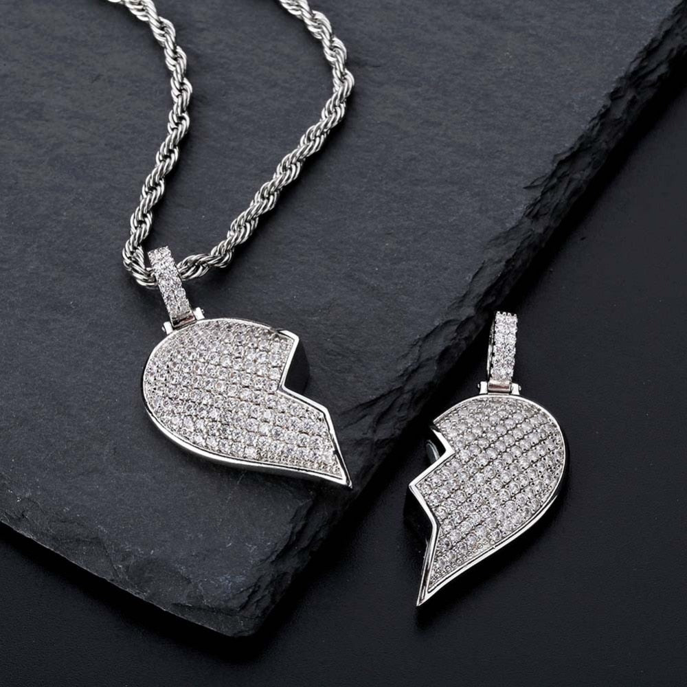 Magnetic Heart With Rope Chain Necklaces Men/Women Couples/Friendship