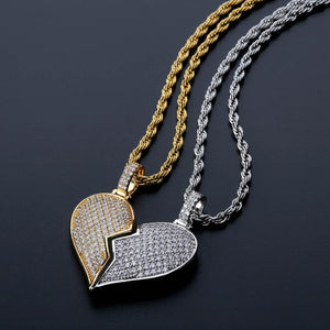 Magnetic Heart With Rope Chain Necklaces Men/Women Couples/Friendship