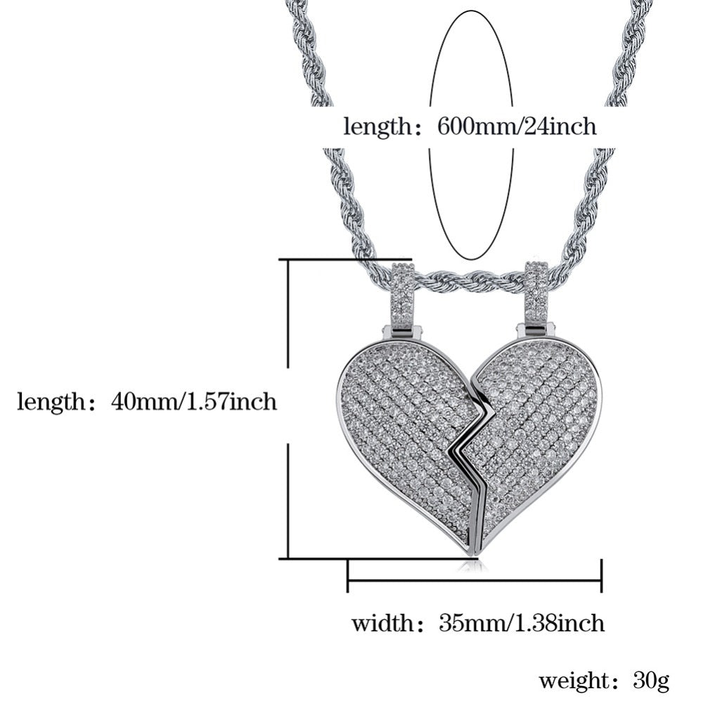 Everly Magnetic Heart Tennis Necklace