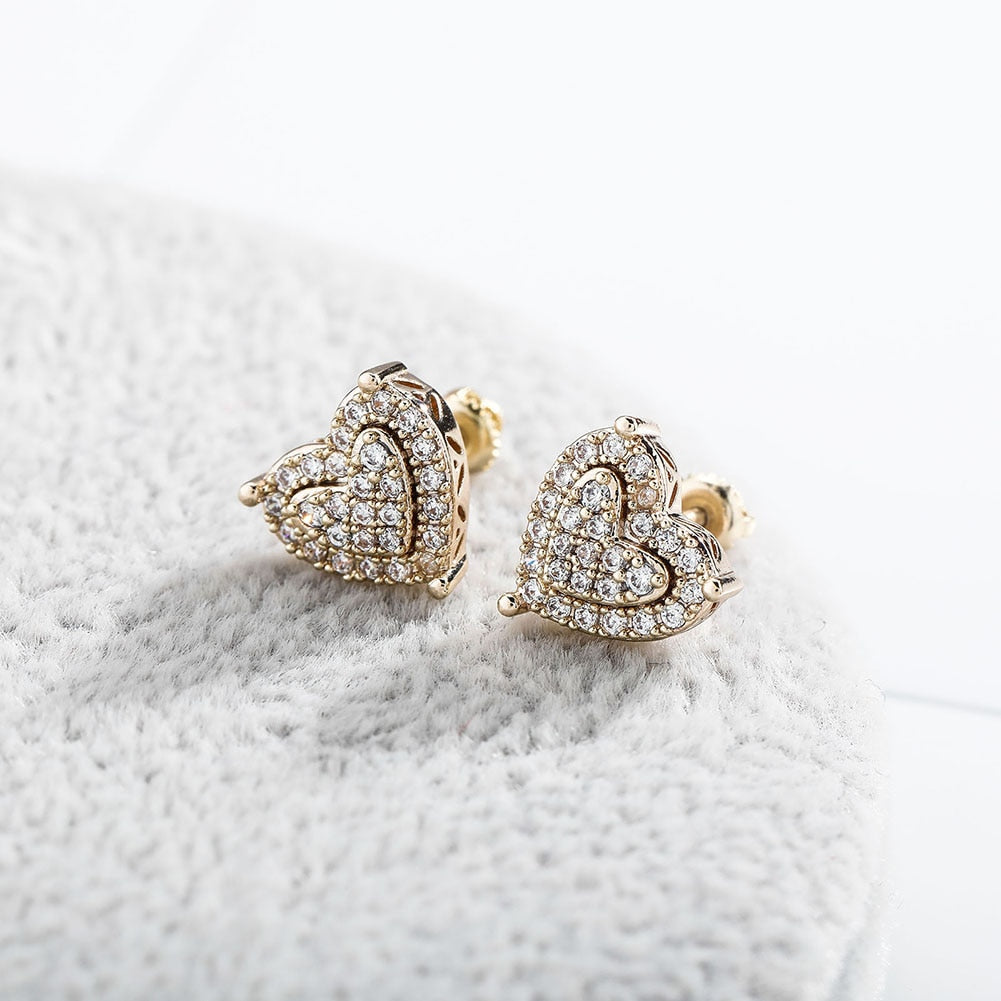 Dee Dee Heart Stud Earrings