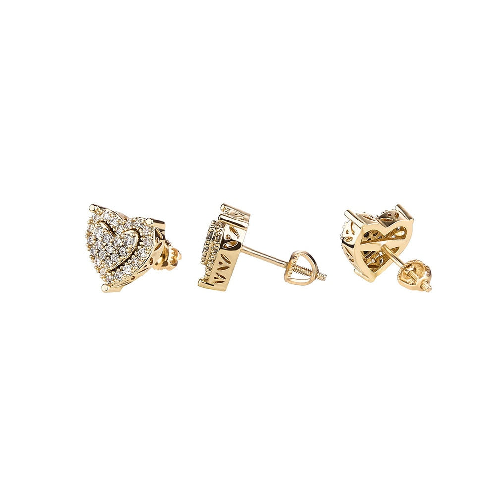 Dee Dee Heart Stud Earrings