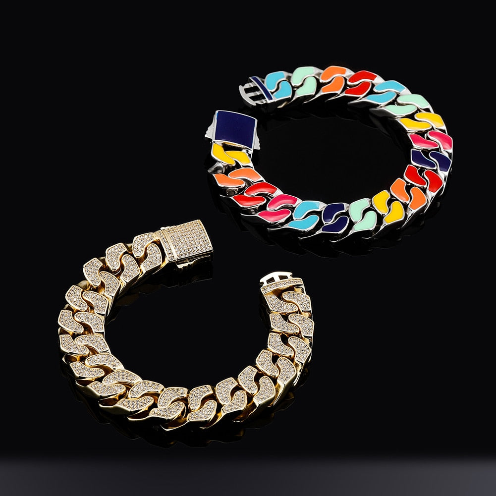 Marble Double-Sided Cuban Bracelet