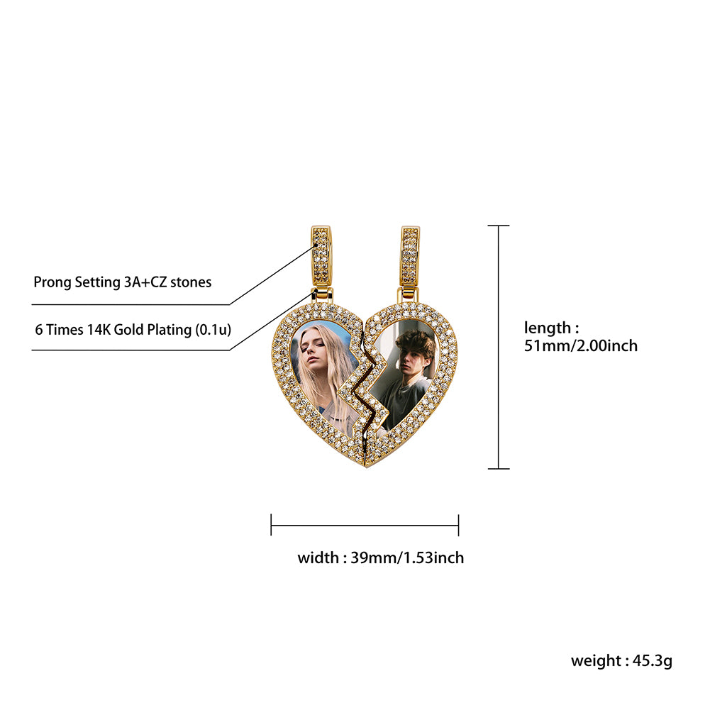 Twinnie Custom Photo Magnetic Pendant Necklace